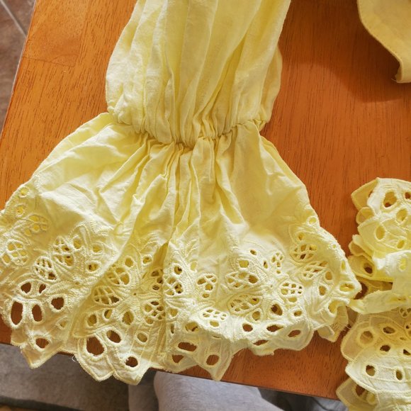 Hyfve Sunny Yellow Large Long-Sleeved Cotton Crop Top - Picture 7 of 11